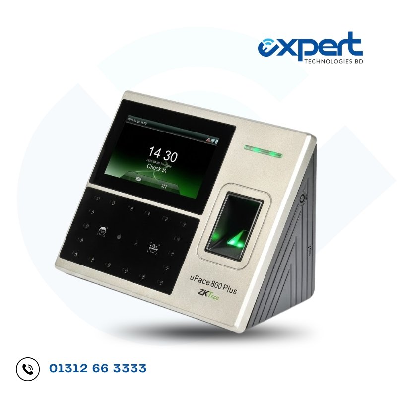 ZKTeco uFace800 Plus Multi-Biometric Face & Fingerprint Attendance Terminal