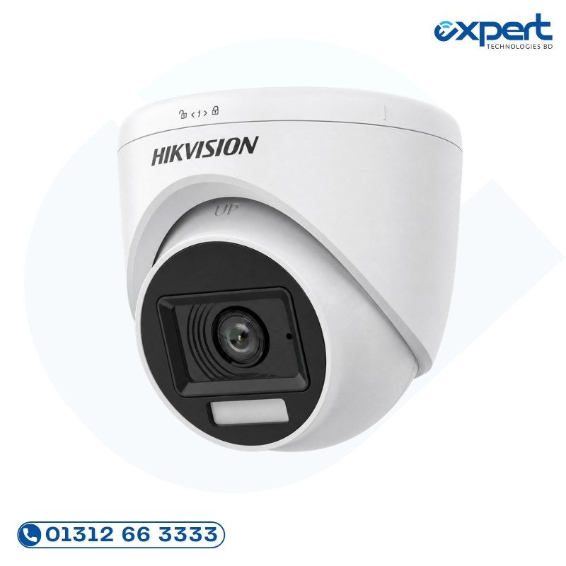 Hikvision DS-2CE76G0T-LPFS/S 3MP 2K dual light audio dome camera with 20m IR and white light illumination