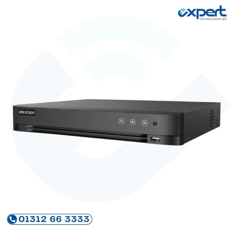 Hikvision IDS-7208HQHI-M2/XT 8 channel 1U AcuSense DVR with dual SATA HDD and 5MP camera support