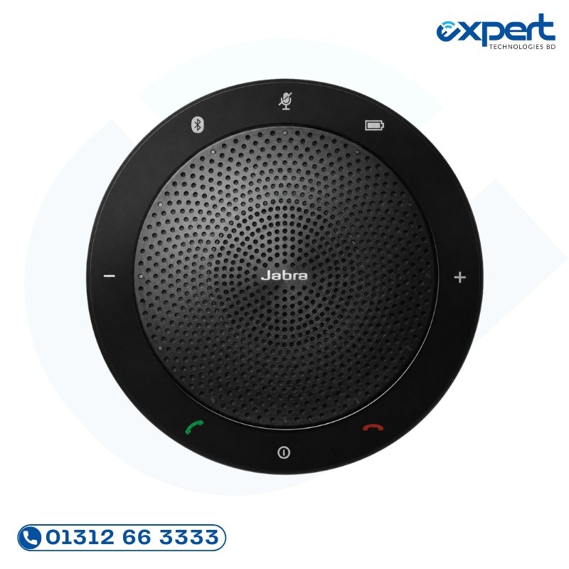 Jabra Speak 510 Portable Bluetooth Conference Speaker for Clear Online Meetings and Office Discussions