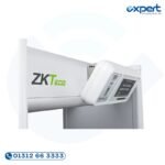ZK-D4330 multi-zone walk-through metal detector security gate with TCP-IP network interface, LED indicators, and physical keypad for commercial entry security.