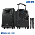 Ahuja BTA-660M wireless Bluetooth portable trolley speaker with 2 wireless mics and rechargeable battery